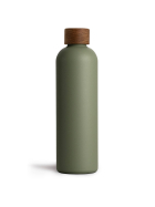 T&N Trinkflasche Edelstahl Wood Edition, 1000 ml, Olive Green