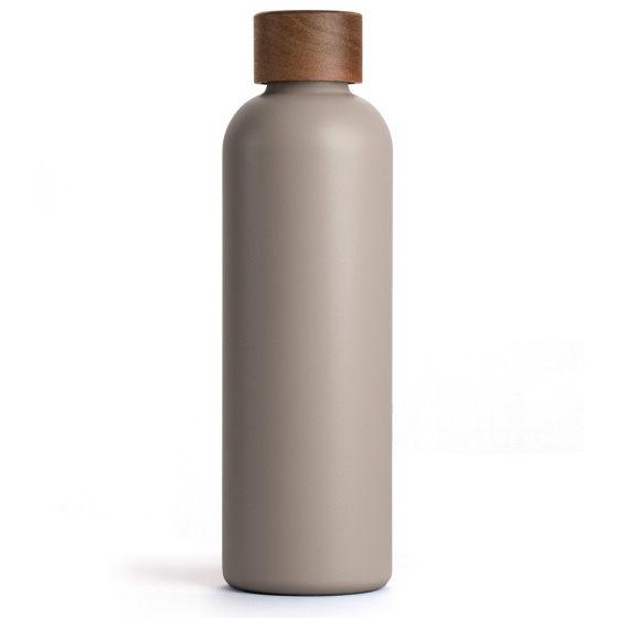 T&N Trinkflasche Edelstahl Wood Edition, 750 ml, Mud Grey