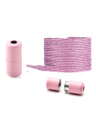 X-Style Elastische Schnürsenkel, pink glitzer