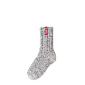 Graue Wolle Kindersocken Chillli Pepper, medium, 30-34