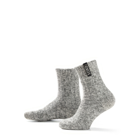 Graue Wolle Damensocken und Herrensocken Jet Black, Wadensocke, 37-41