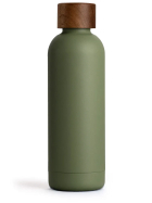 T&N Trinkflasche Edelstahl Wood Edition, 500 ml, Olive Green