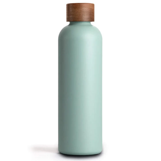 T&N Trinkflasche Edelstahl Wood Edition, 750 ml, Aqua Turquoise