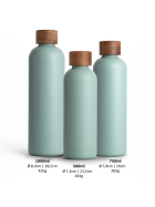 T&N Trinkflasche Edelstahl Wood Edition, 750 ml, Aqua Turquoise