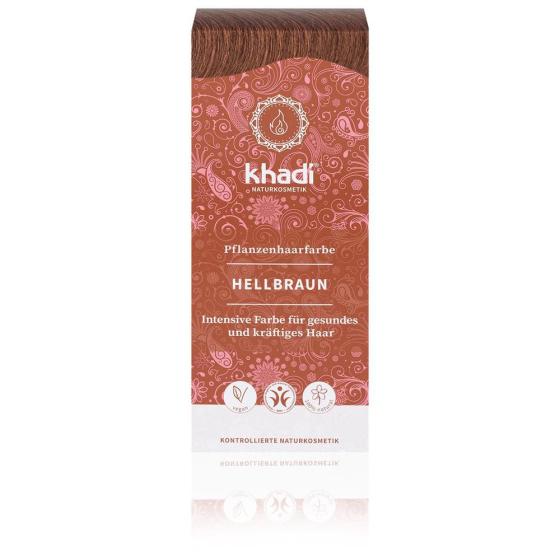 khadi Pflanzenhaarfarbe Hellbraun, 100 g