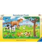 Puzzle Knuffige Tierfreunde, 15 Teile