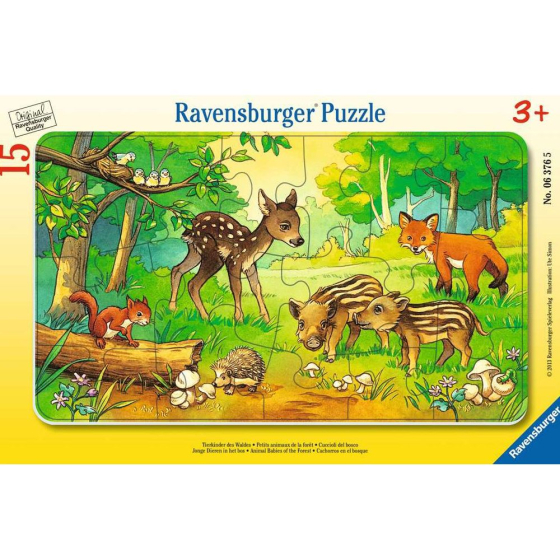 Puzzle Tierkinder des Waldes, 15 Teile