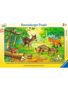 Puzzle Tierkinder des Waldes, 15 Teile