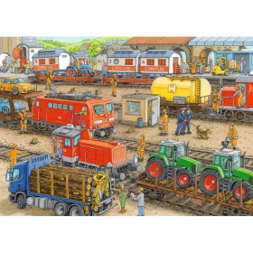 Puzzle Trubel am Bahnhof, 2 x 24 Teile