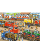 Puzzle Trubel am Bahnhof, 2 x 24 Teile