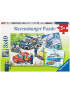 Puzzle Polizeieinsatz, 3 x 49 Teile