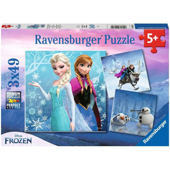 Puzzle Abenteuer im Winterland, 3 x 49 Teile