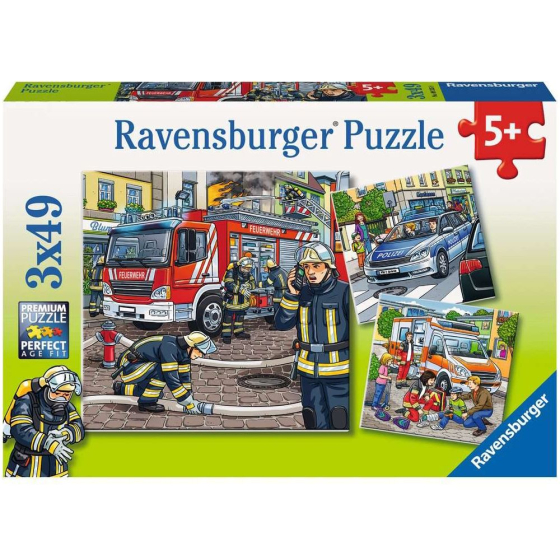 Puzzle Helfer in der Not, 3 x 49 Teile