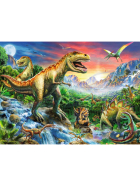 Puzzle Bei den Dinosauriern, 100 Teile