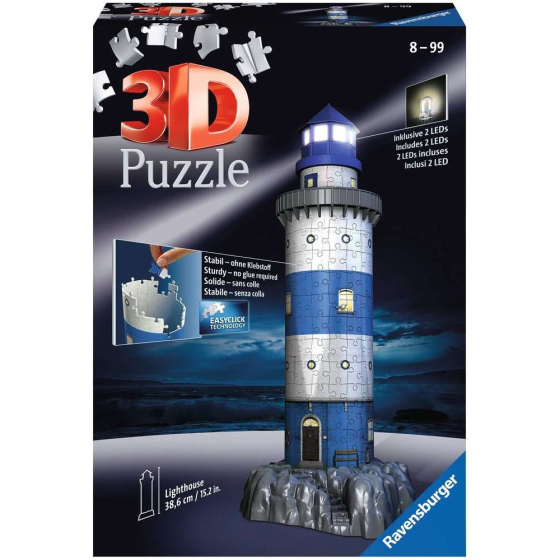 3D Puzzle Leuchtturm bei Nacht